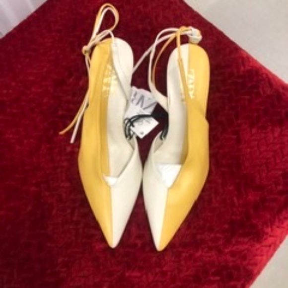 ZARA LEATHER Tie Up Shoes, 40, NWT - Picture 1 of 6